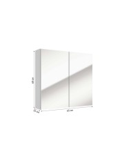 Szafka lustrzana Salsa 65 cm - biały połysk, lustro - elegancja Szafka lustrzana Salsa 65 cm - biały połysk, lustro - elegancja