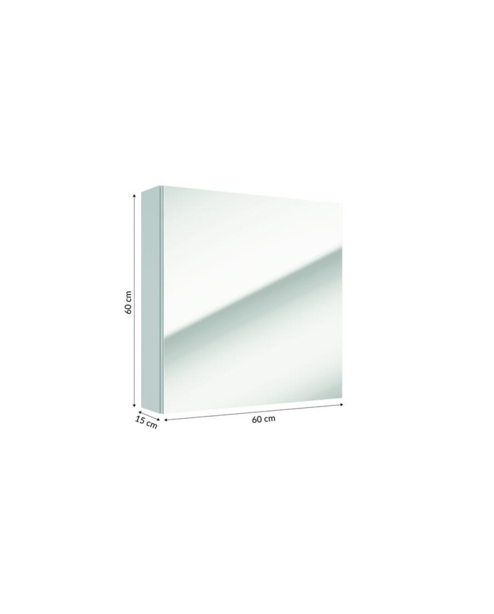 Szafka lustrzana Salsa 60cm - biały połysk, lustro - elegancja w łazience