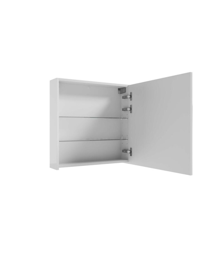 Szafka lustrzana Salsa 60cm - biały połysk, lustro - elegancja w łazience