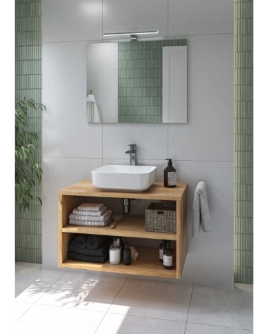 Kinkiet LISA LED 40 cm w chromie - Nowoczesne oświetlenie ścienne