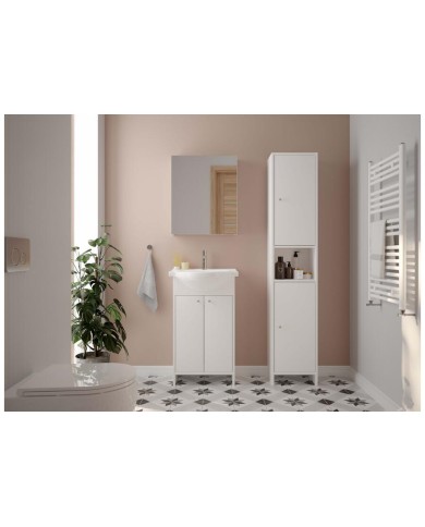 DIANA Zestaw szafka z umywalką 50cm - Biały, Elegancki Design DIANA Zestaw szafka z umywalką 50cm - Biały, Elegancki Design