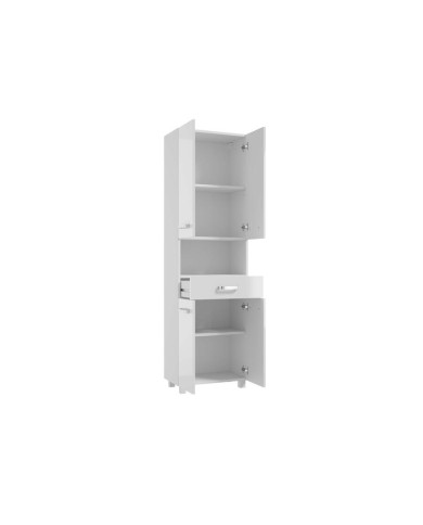 MILA Słupek 50cm K:lam. biały F:lak. biały połysk - Nowoczesny mebel MILA Słupek 50cm K:lam. biały F:lak. biały połysk - Nowoczesny mebel