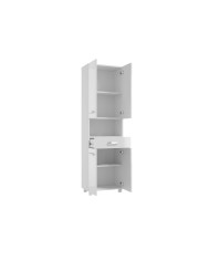MILA Słupek 50cm K:lam. biały F:lak. biały połysk - Nowoczesny mebel MILA Słupek 50cm K:lam. biały F:lak. biały połysk - Nowoczesny mebel