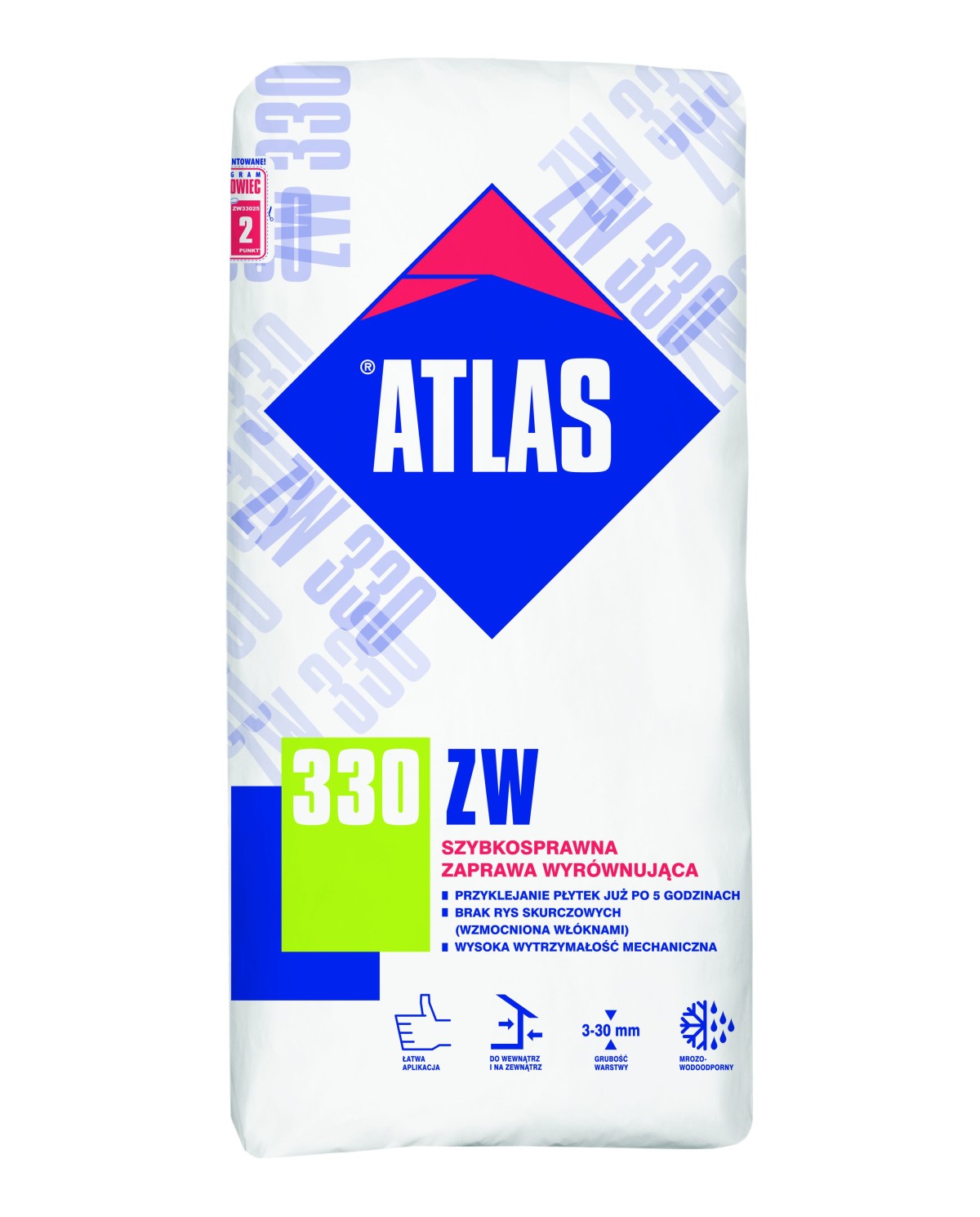 ATLAS ZW 330 - Zaprawa wyrównująca 25 kg | Wysoka jakość ATLAS ZW 330 - Zaprawa wyrównująca 25 kg | Wysoka jakość