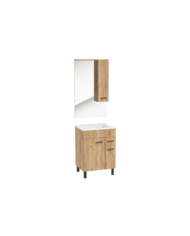 MEA NEW Zestaw szafka z umywalką 60 cm - dąb craft złoty MEA NEW Zestaw szafka z umywalką 60 cm - dąb craft złoty