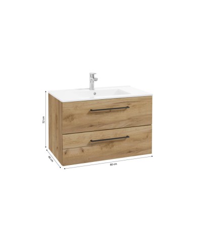 PINIA Zest. Szafka z umywalką 80cm - Dąb Craft Złoty PINIA Zest. Szafka z umywalką 80cm - Dąb Craft Złoty