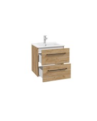 PINIA Zestaw szafka z umywalką 50cm - Dąb Craft Złoty PINIA Zestaw szafka z umywalką 50cm - Dąb Craft Złoty