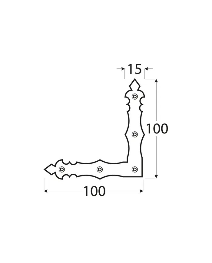 NAD 8c 100x100x15mm - Czarny narożnik ozdobny do wnętrz NAD 8c 100x100x15mm - Czarny narożnik ozdobny do wnętrz