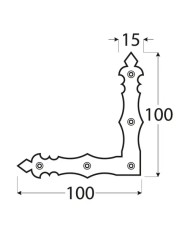 NAD 8c 100x100x15mm - Czarny narożnik ozdobny do wnętrz NAD 8c 100x100x15mm - Czarny narożnik ozdobny do wnętrz