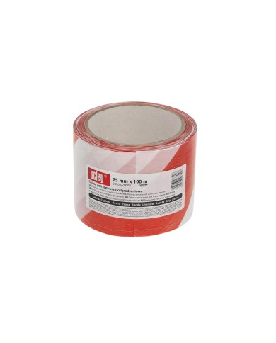 KAEM Taśma ostrzegawcza biało/czerwona 8cm 100mb - Bezpieczeństwo KAEM Taśma ostrzegawcza biało/czerwona 8cm 100mb - Bezpieczeństwo