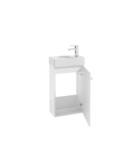 SMALL Zestaw szafka z umywalką 40 cm - biały połysk