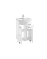 MEA Zestaw szafka z umywalką 50 cm - biały połysk