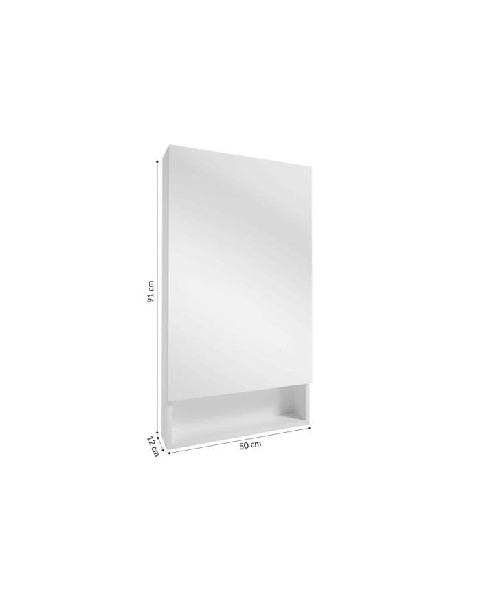 Szafka lustrzana Lupo 50cm - Biała z lustrem | Styl i Funkcjonalność Szafka lustrzana Lupo 50cm - Biała z lustrem | Styl i Funkcjonalność