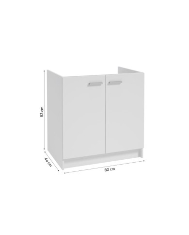 Szafka pod zlewozmywak 80x50 cm - biały laminat, stylowa i funkcjonalna Szafka pod zlewozmywak 80x50 cm - biały laminat, stylowa i funkcjonalna