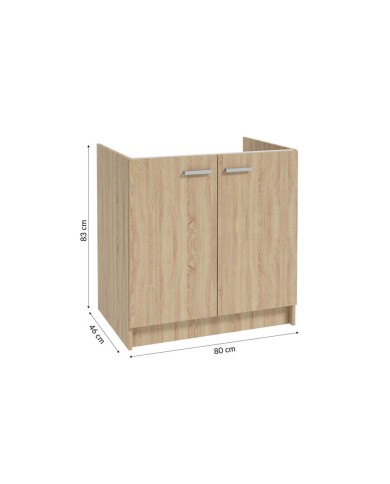 Szafka pod zlewozmywak 80x50 cm - Dąb Sonoma - Styl i Funkcjonalność Szafka pod zlewozmywak 80x50 cm - Dąb Sonoma - Styl i Funkcjonalność