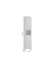 DIANA Słupek 30cm - Klam. Biały, F. Lak. Biały - Stylowe Oświetlenie