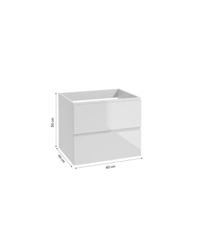 MODUS Szafka 60 cm - Biała Klam, Lakier Biały Połysk MODUS Szafka 60 cm - Biała Klam, Lakier Biały Połysk