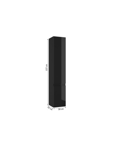 MODUS Słupek 30 cm - Klam. czarny, Lak. czarny połysk MODUS Słupek 30 cm - Klam. czarny, Lak. czarny połysk