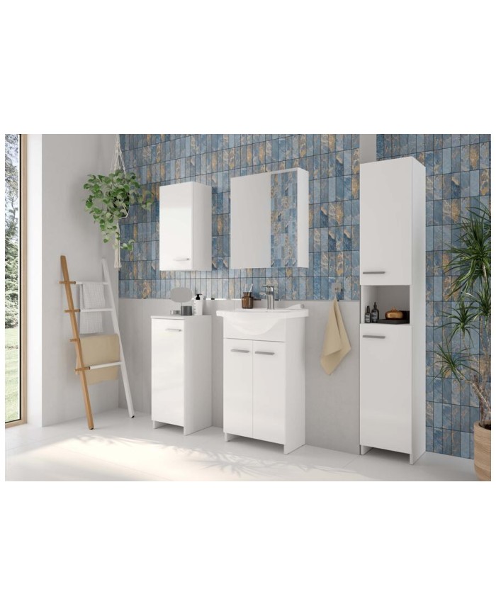 MARLENA Szafka stojąca 30cm - Biały połysk, elegancki design