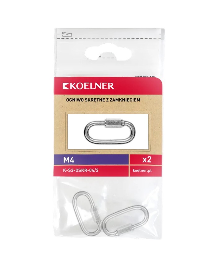 RAWLPLUG Ogniwo skrętne 4mm - Blister 2 sztuki | Wysoka jakość RAWLPLUG Ogniwo skrętne 4mm - Blister 2 sztuki | Wysoka jakość