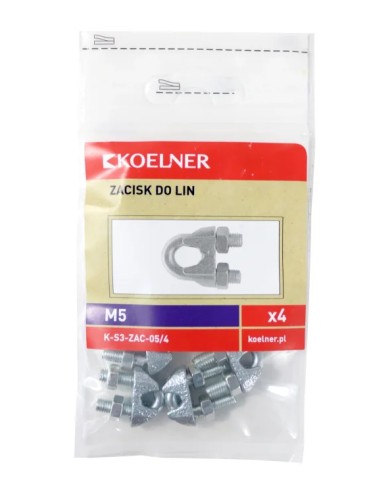 RAWLPLUG Zacisk do lin M5 - Blister 4 sztuki | Wysoka jakość RAWLPLUG Zacisk do lin M5 - Blister 4 sztuki | Wysoka jakość