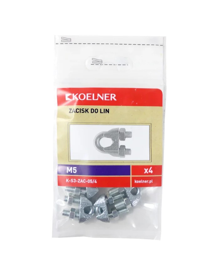 RAWLPLUG Zacisk do lin M5 - Blister 4 sztuki | Wysoka jakość RAWLPLUG Zacisk do lin M5 - Blister 4 sztuki | Wysoka jakość