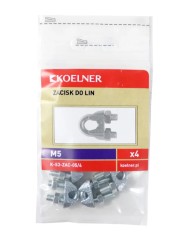 RAWLPLUG Zacisk do lin M5 - Blister 4 sztuki | Wysoka jakość RAWLPLUG Zacisk do lin M5 - Blister 4 sztuki | Wysoka jakość
