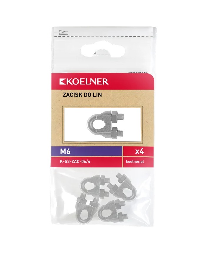 RAWLPLUG Zacisk do lin M6 - Blister 4 sztuki | Wysoka jakość RAWLPLUG Zacisk do lin M6 - Blister 4 sztuki | Wysoka jakość