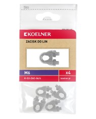 RAWLPLUG Zacisk do lin M6 - Blister 4 sztuki | Wysoka jakość RAWLPLUG Zacisk do lin M6 - Blister 4 sztuki | Wysoka jakość