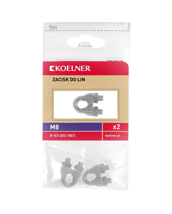 RAWLPLUG Zacisk do lin M8 - Blister 2 sztuki | Wysoka jakość RAWLPLUG Zacisk do lin M8 - Blister 2 sztuki | Wysoka jakość