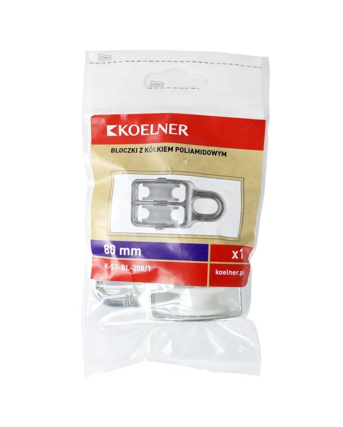 Bloczek z kółkiem poliamidowym 208 - podwójny blister 1 szt. Bloczek z kółkiem poliamidowym 208 - podwójny blister 1 szt.