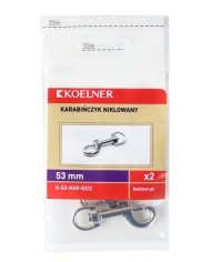 RAWLPLUG Karabinczyk niklowany 53mm - 2 sztuki w zestawie RAWLPLUG Karabinczyk niklowany 53mm - 2 sztuki w zestawie