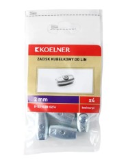 Zacisk linowy kubełkowy 2mm - 4 sztuki | Wysoka jakość i trwałość Zacisk linowy kubełkowy 2mm - 4 sztuki | Wysoka jakość i trwałość