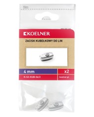 Zacisk linowy kubełkowy 4mm - 2 sztuki | Wysoka jakość i trwałość Zacisk linowy kubełkowy 4mm - 2 sztuki | Wysoka jakość i trwałość