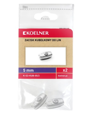 Zacisk linowy kubełkowy 5mm - 2 sztuki | Wysoka jakość i trwałość Zacisk linowy kubełkowy 5mm - 2 sztuki | Wysoka jakość i trwałość