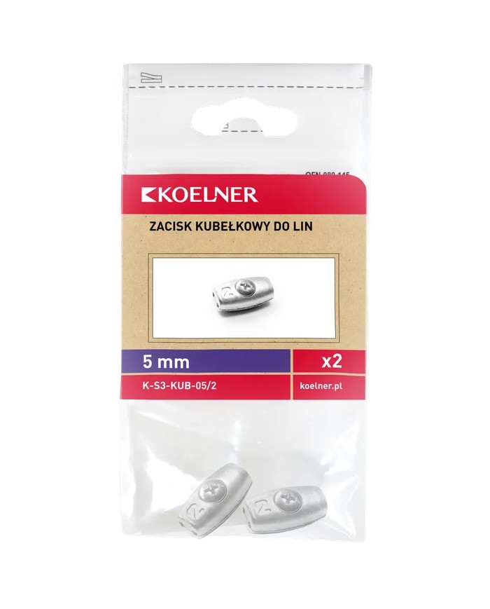 Zacisk linowy kubełkowy 5mm - 2 sztuki | Wysoka jakość i trwałość