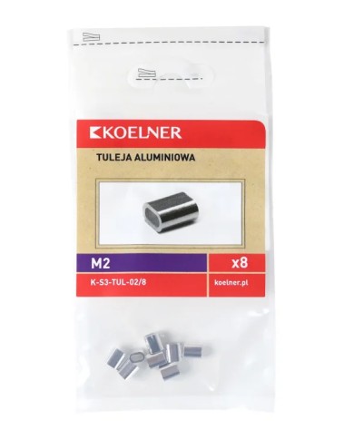 Tuleja aluminiowa 2mm do linek - 8 sztuk | Wysoka jakość! Tuleja aluminiowa 2mm do linek - 8 sztuk | Wysoka jakość!