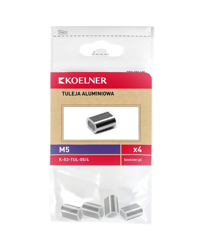 Tuleja aluminiowa 5mm do linek - 4 sztuki w zestawie Tuleja aluminiowa 5mm do linek - 4 sztuki w zestawie