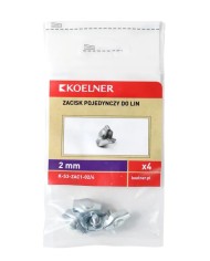Zacisk linowy siodełkowy 2mm - 4 sztuki, pojedynczy zestaw Zacisk linowy siodełkowy 2mm - 4 sztuki, pojedynczy zestaw