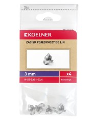 Zacisk linowy siodełkowy 3mm - 4 sztuki, pojedynczy zestaw Zacisk linowy siodełkowy 3mm - 4 sztuki, pojedynczy zestaw