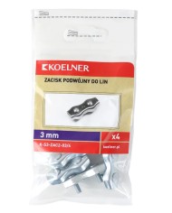 Zacisk linowy siodełkowy 3mm - 4 szt. podwójny do zastosowań Zacisk linowy siodełkowy 3mm - 4 szt. podwójny do zastosowań