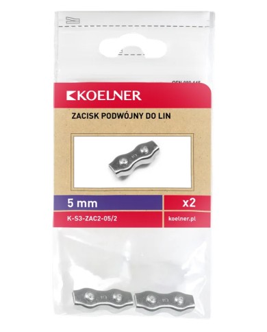 Zacisk linowy siodełkowy 5mm 2szt - podwójny, wysoka jakość! Zacisk linowy siodełkowy 5mm 2szt - podwójny, wysoka jakość!