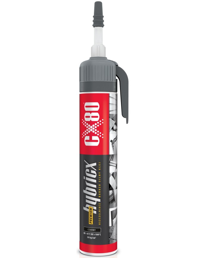 CX80 Hybrick czarny 210g - Klej hybrydowy do wszechstronnych zastosowań