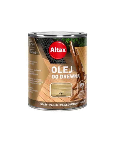 ALTAX Olej tungowy 0,75l dąb - Ochrona i piękno drewna