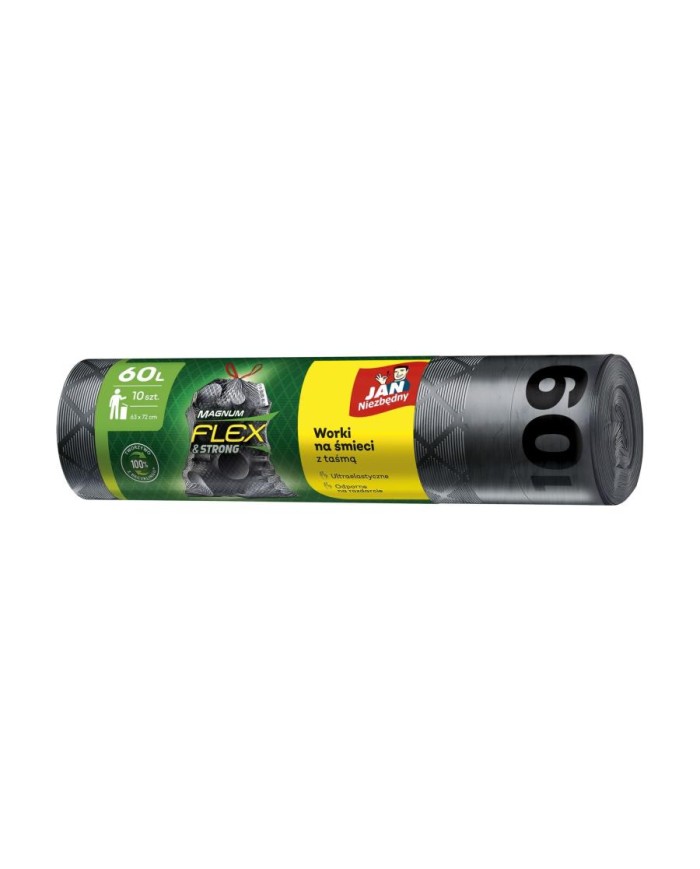 Worki LD Magnum 60l 10szt czarne - Wytrzymałość i jakość Worki LD Magnum 60l 10szt czarne - Wytrzymałość i jakość