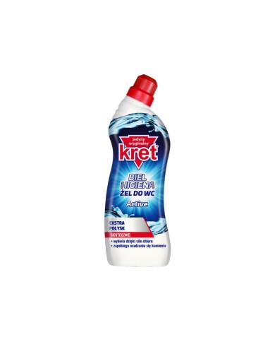 KRET 750g żel do WC ACTIVE - Skuteczne czyszczenie toalety KRET 750g żel do WC ACTIVE - Skuteczne czyszczenie toalety