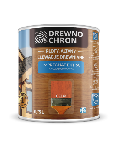 Impregnat do drewna Extra Cedr 0,75 L - DREWNOCHRON Impregnat do drewna Extra Cedr 0,75 L - DREWNOCHRON