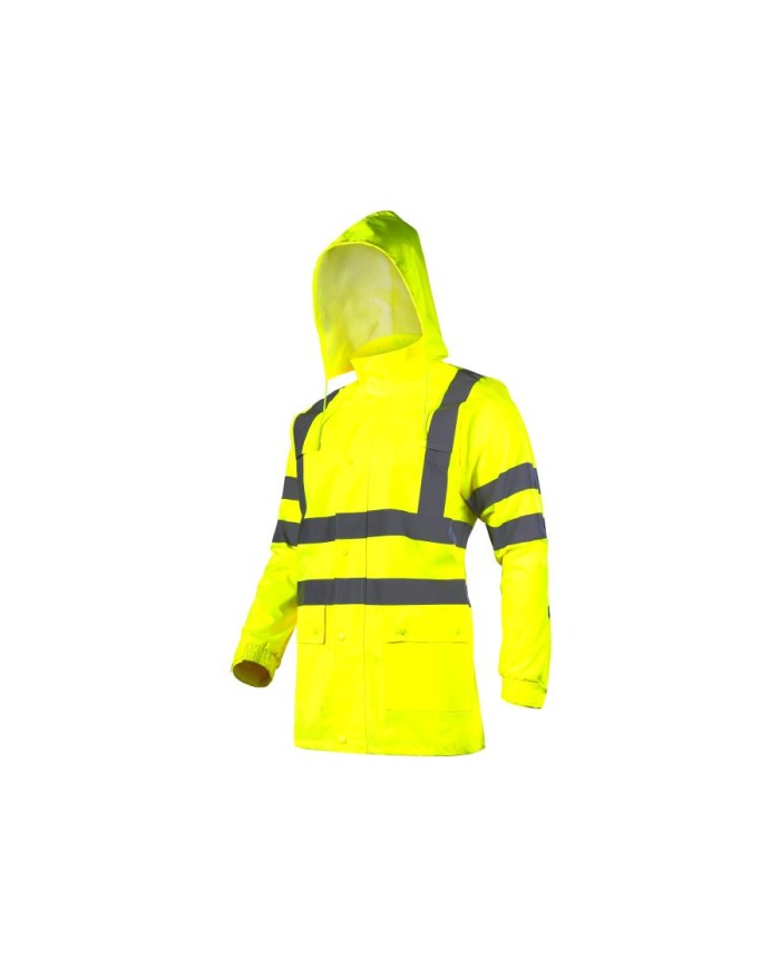Kurtka ostrzegawcza przeciwdeszczowa - ochrona i widoczność Kurtka ostrzegawcza przeciwdeszczowa - ochrona i widoczność