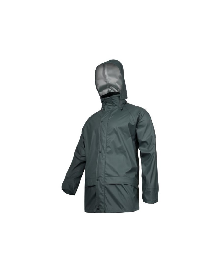 Kurtka Przeciwdeszczowa PU Zielona L - Wodoodporna i Stylowa Kurtka Przeciwdeszczowa PU Zielona L - Wodoodporna i Stylowa