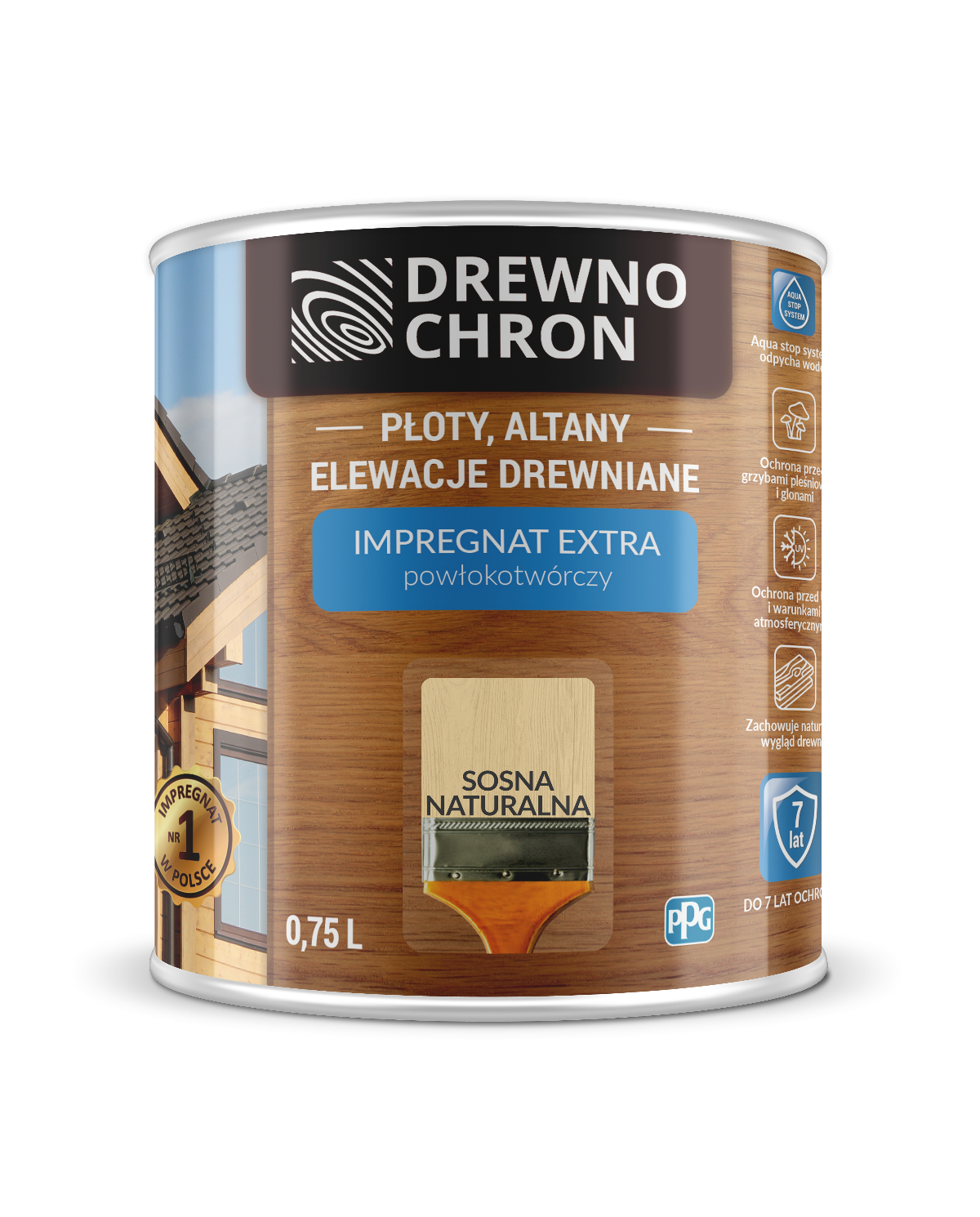 Impregnat do drewna Extra sosna naturalna 0,75 L - DREWNOCHRON Impregnat do drewna Extra sosna naturalna 0,75 L - DREWNOCHRON